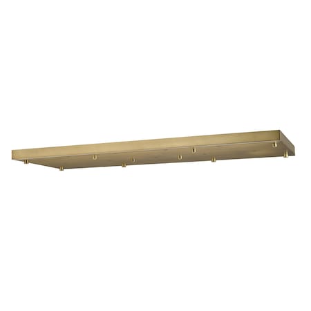 Z-Lite Multi Point Canopy Ceiling Plate, 17-Light, 18 In.W x 42 In.L x 2 In.H, Rubbed Brass CP4217L-RB